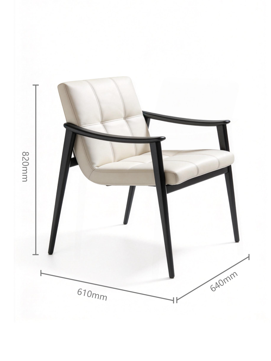 ALDER Leather & Ash Wood Dining Chair