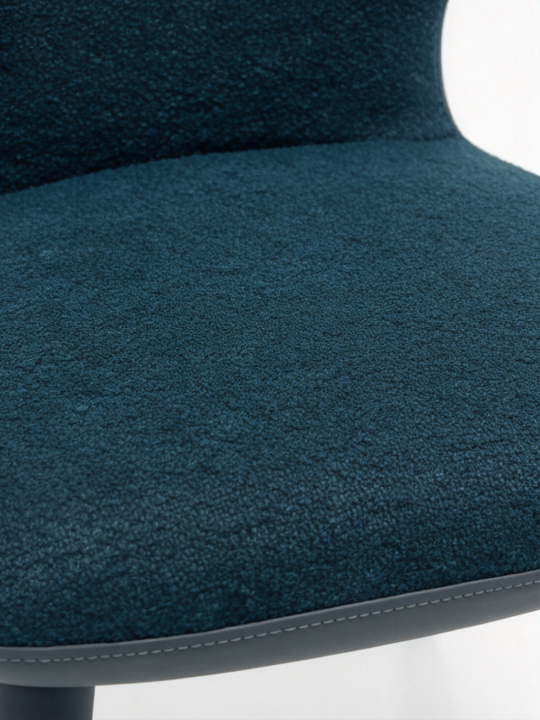 AERIAL Bouclé & Faux Leather Dining Chair