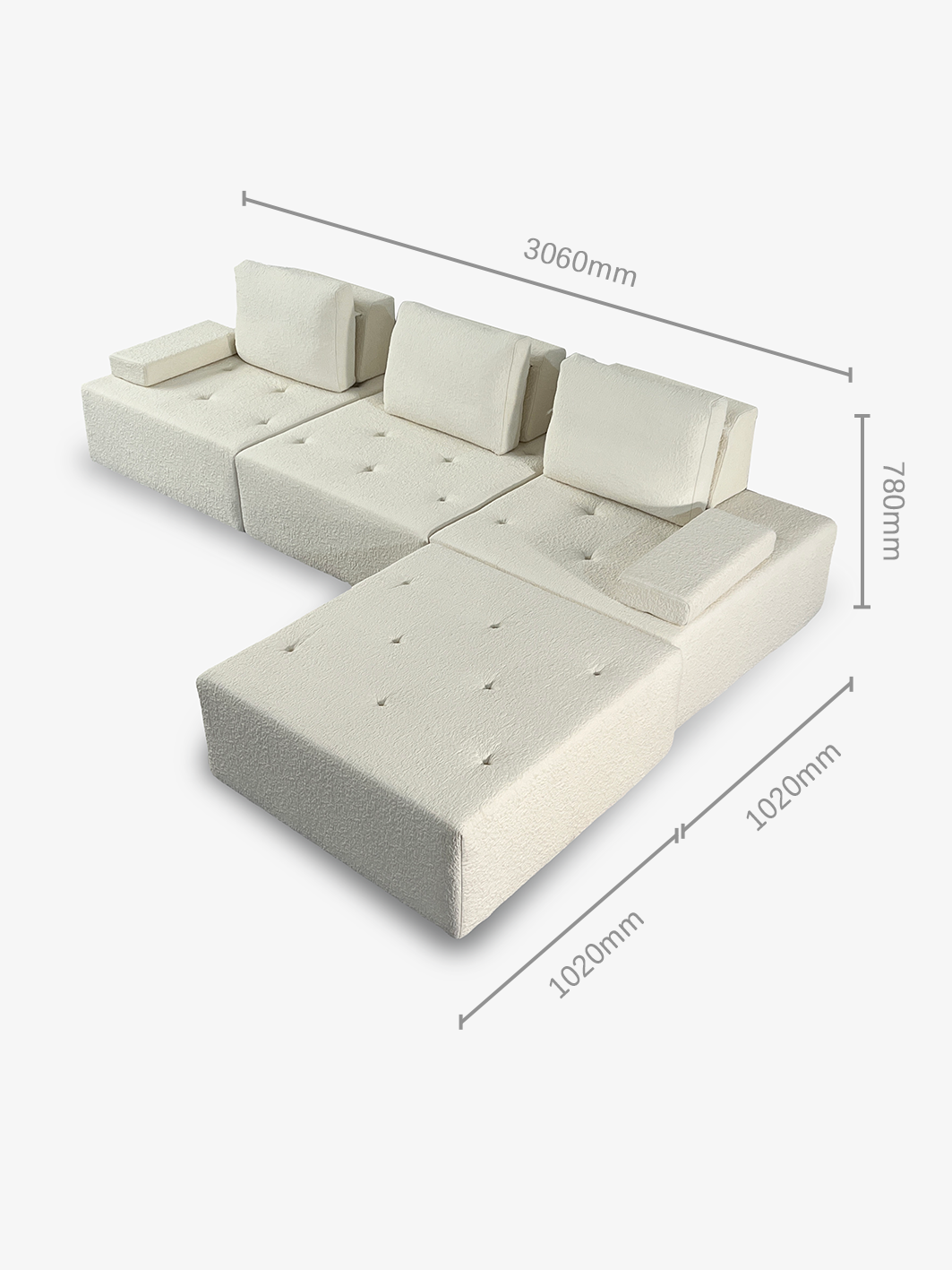 CLOUD 4-Seater Self-Expanding Sofa & Ottoman Set