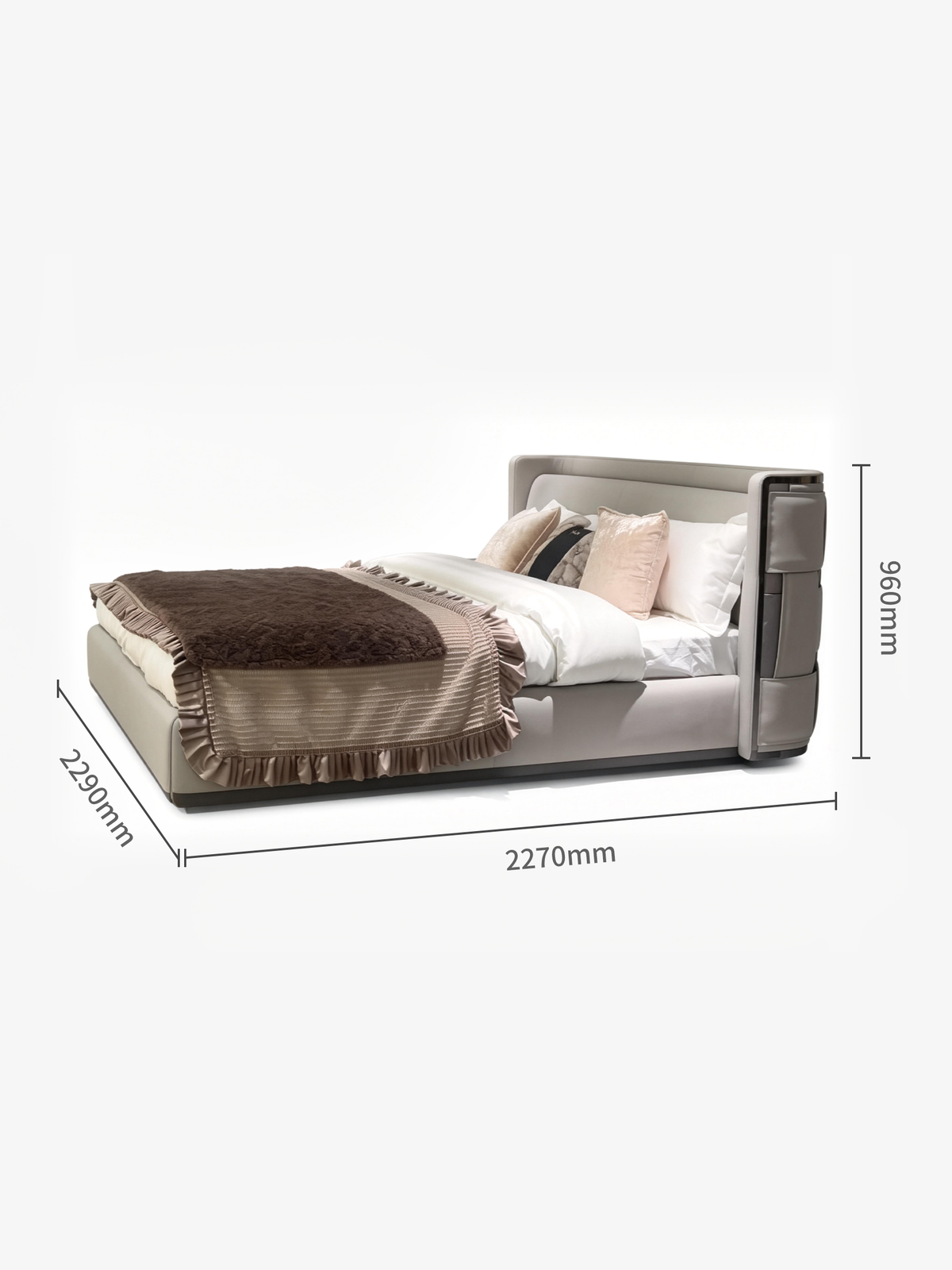 ELVAR Leather Super King Bed Frame