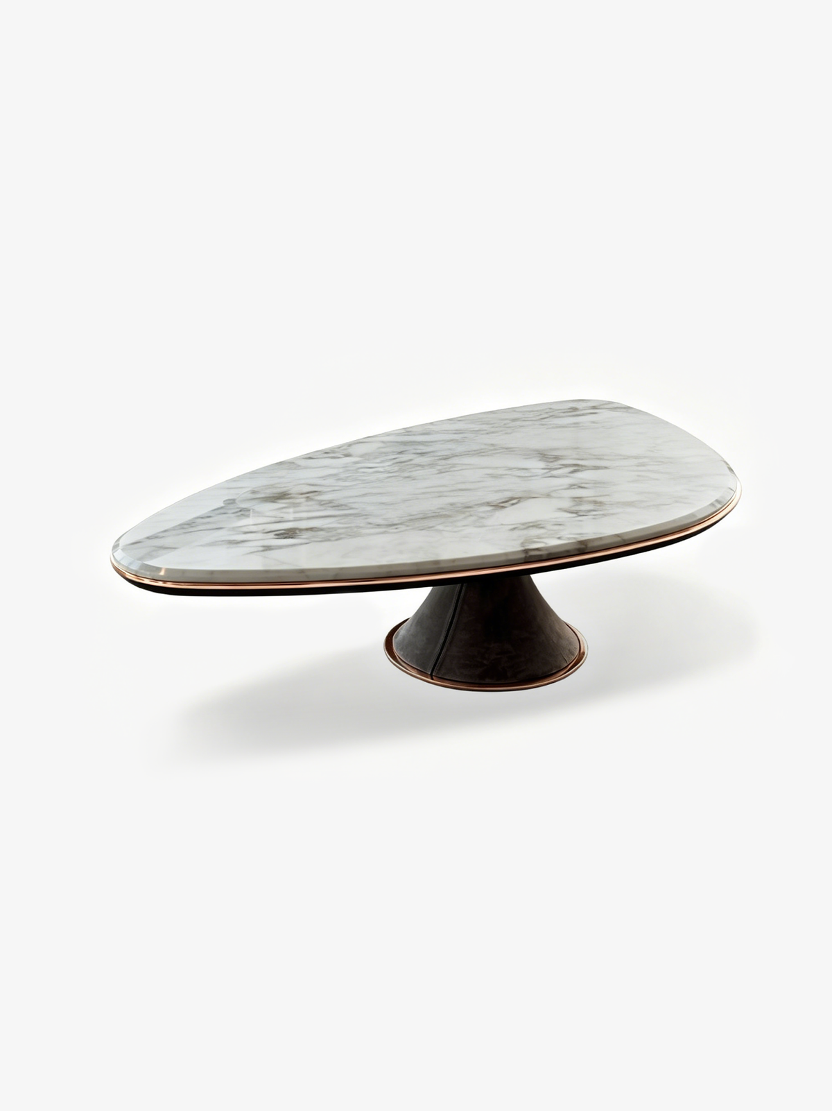 HORIZON Picasso Marble Coffee Table with Pedestal Base