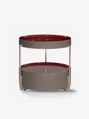 ORION Saddle Leather Round Side Table