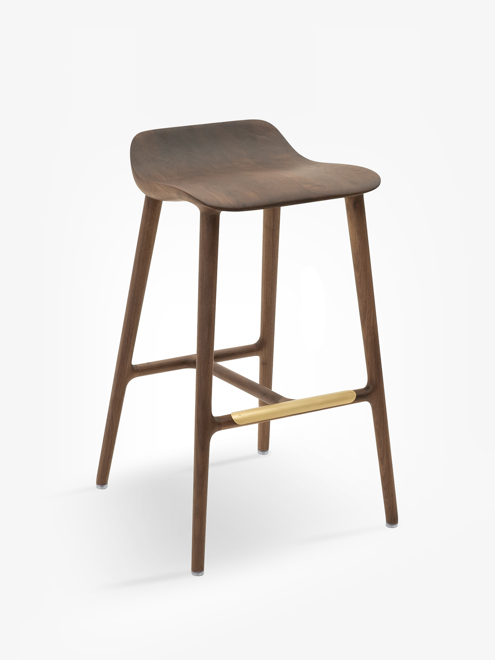 VINO Solid Black Walnut Bar Stool