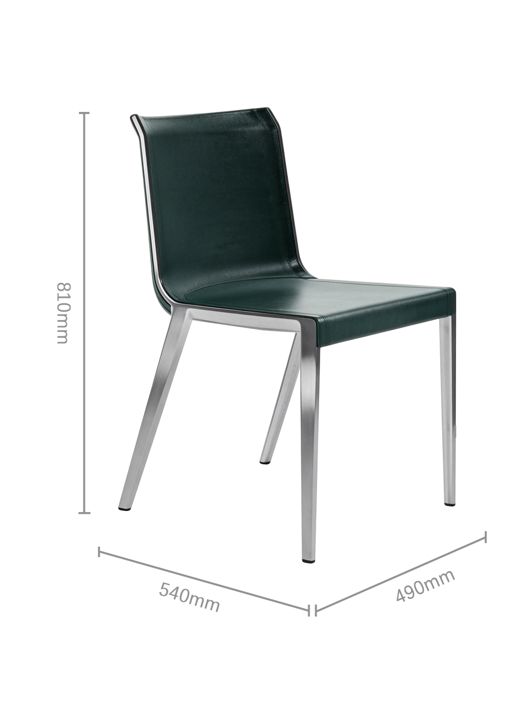 TEVA Teal Saddle Leather Dining Chair