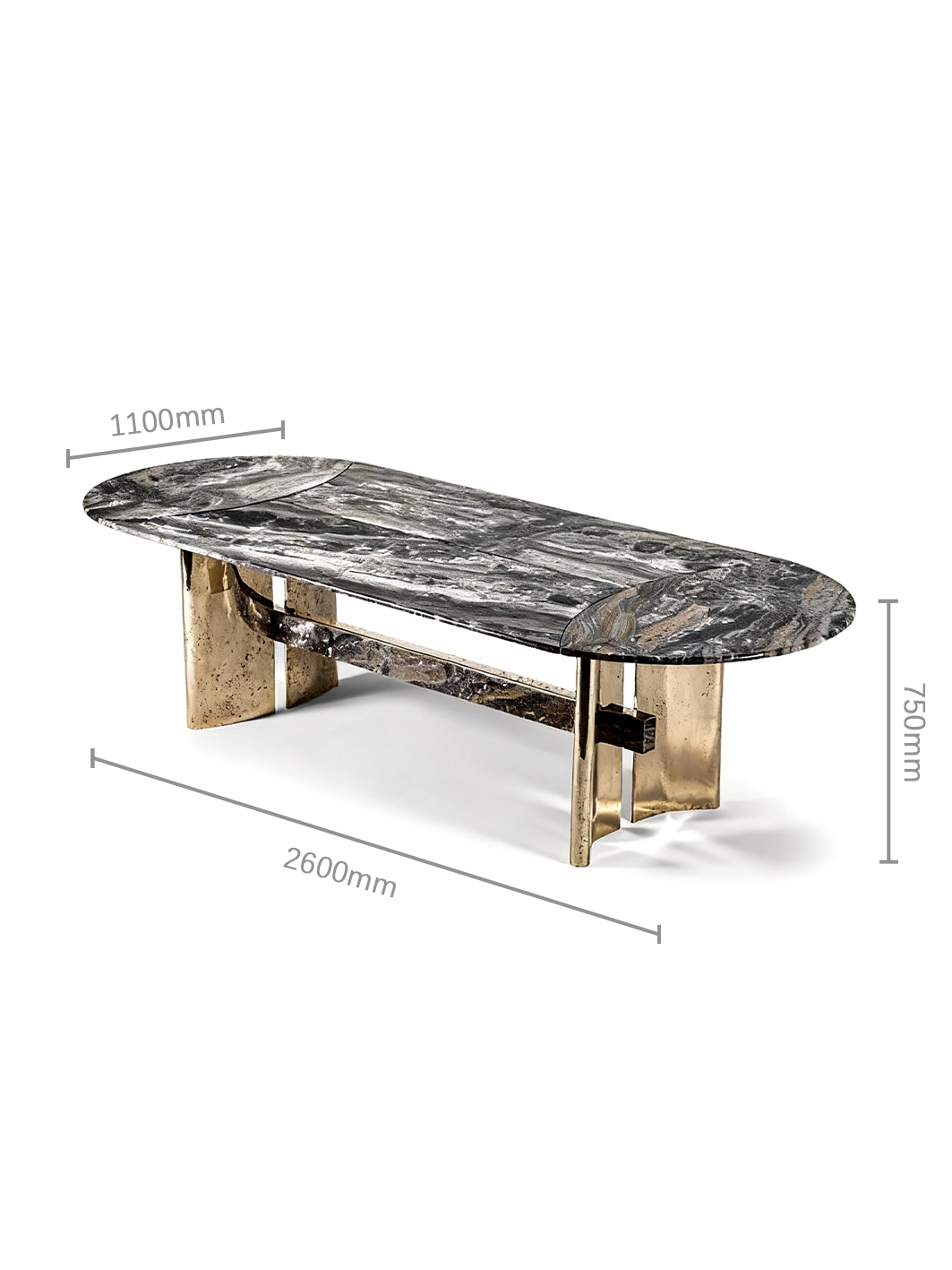 ARNO Venetian Brown Marble Dining Table