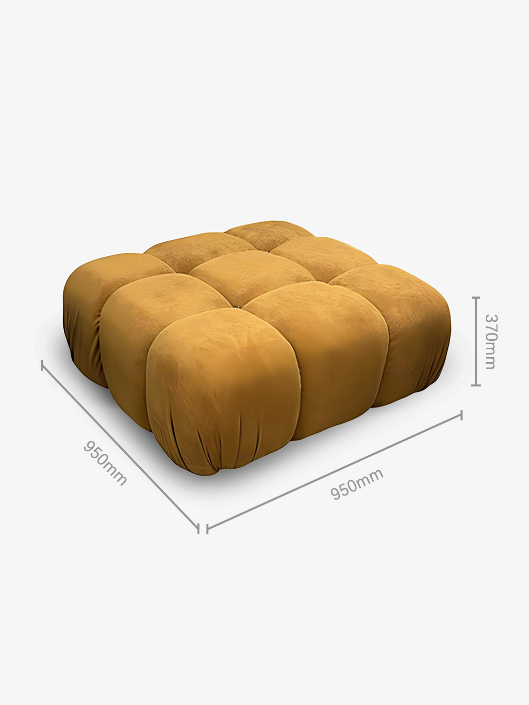 BISCUIT Self-Expanding Velvet Ottoman