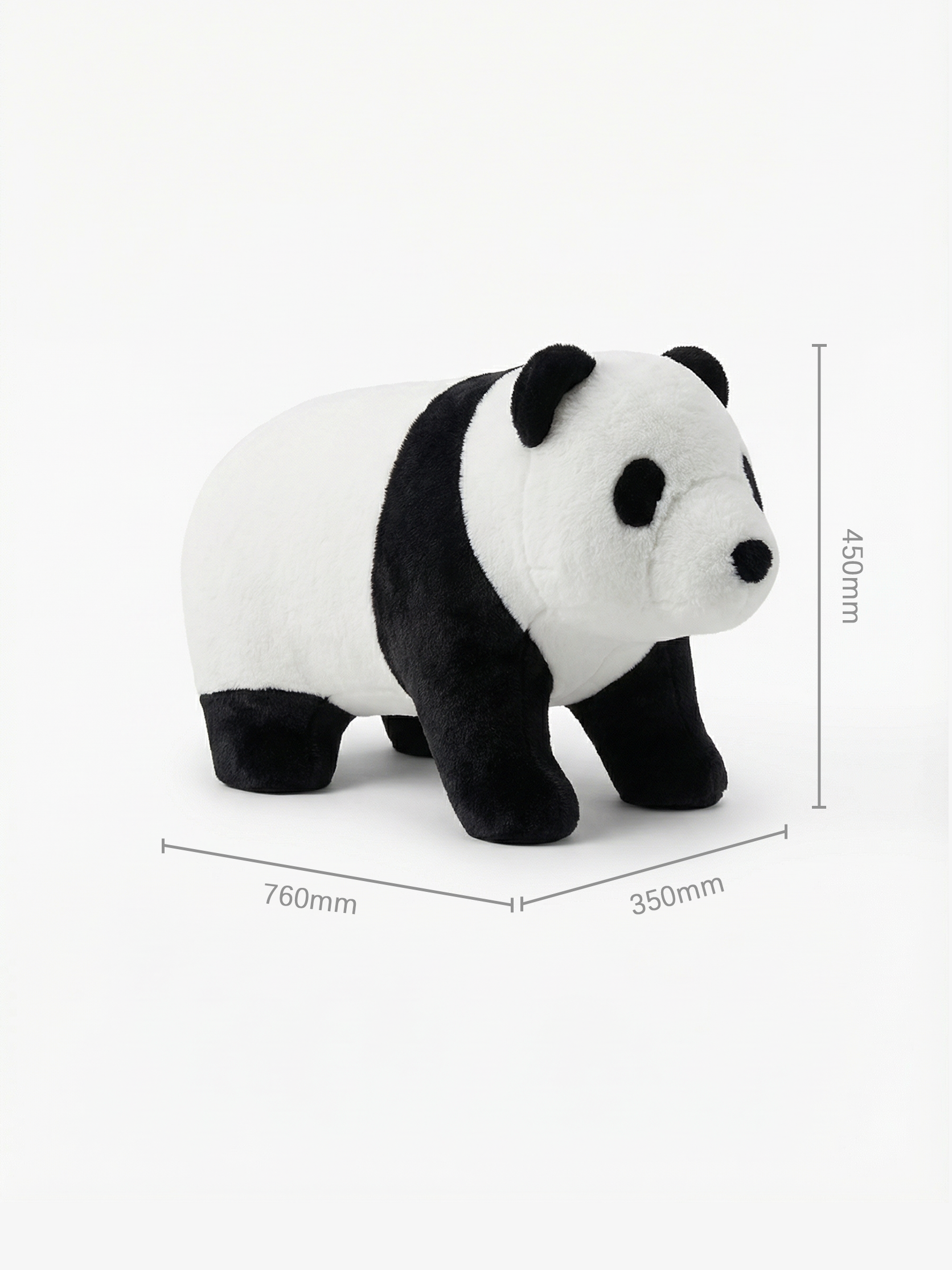 PANDA Plush Ride-On Stool