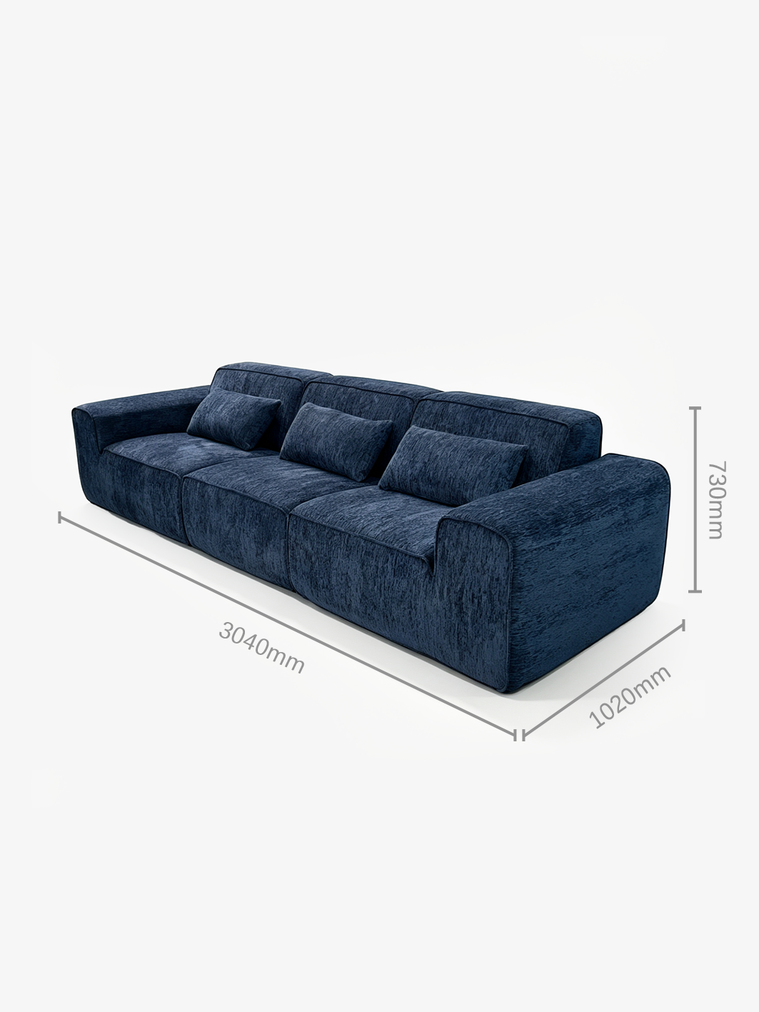 TIDE 4-Seater Self-Expanding Velvet Sofa