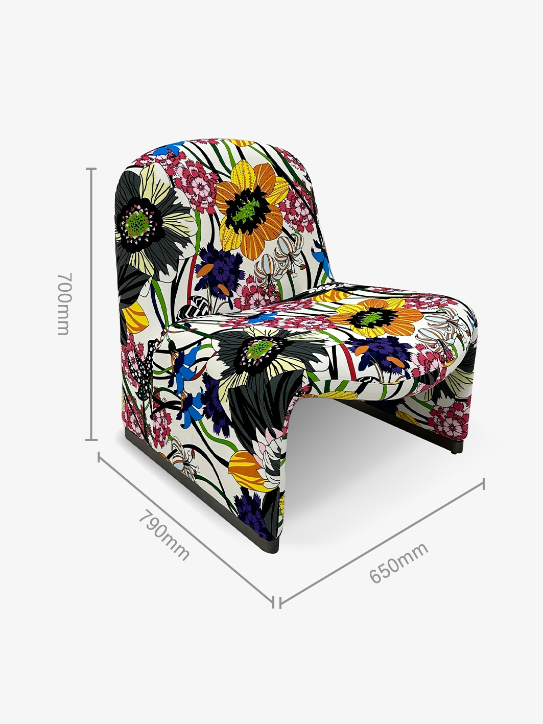 FIORE Floral Slipper Lounge Chair
