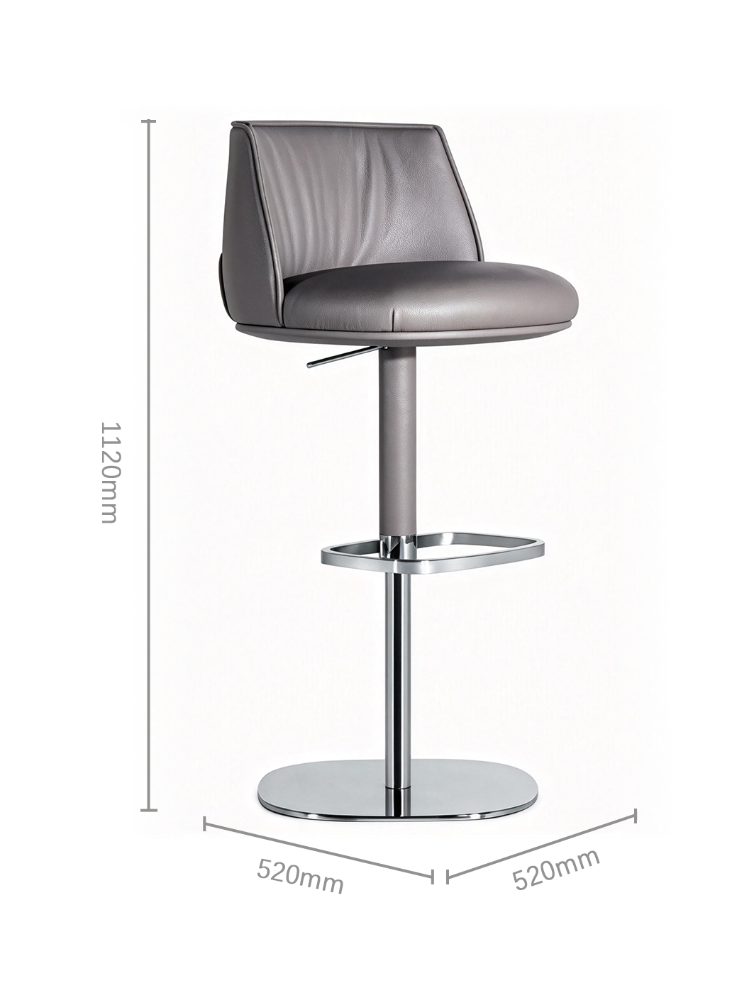 VARO Adjustable Saddle Leather Bar Stool