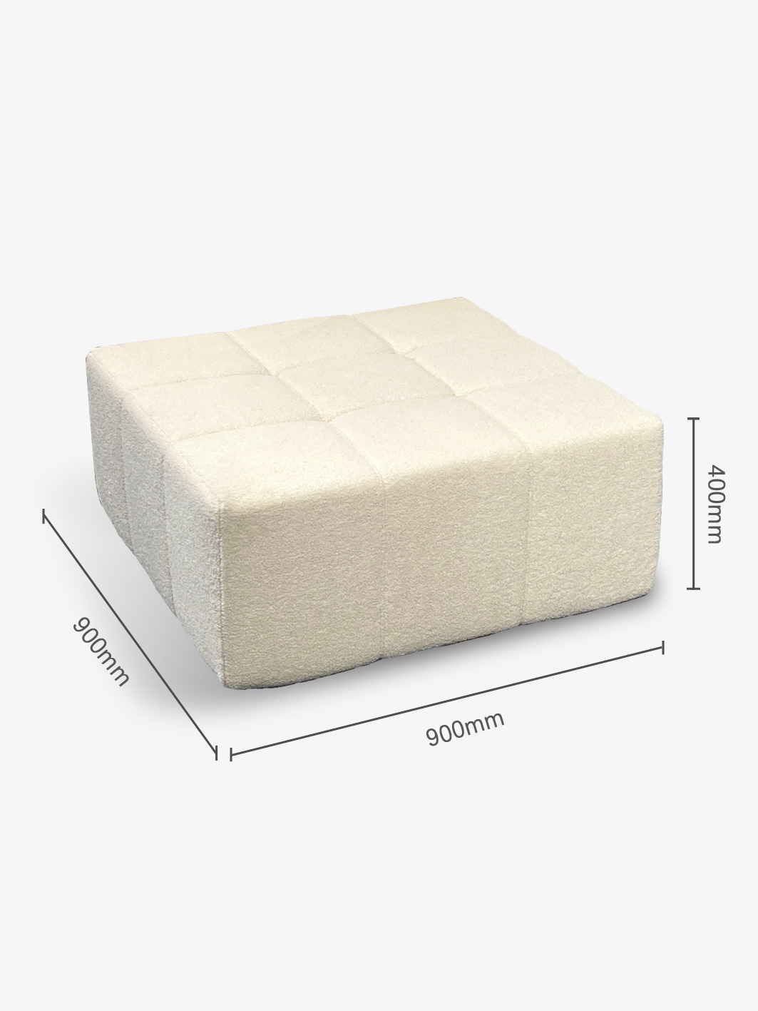 SOFT Self-Expanding Velvet Ottoman