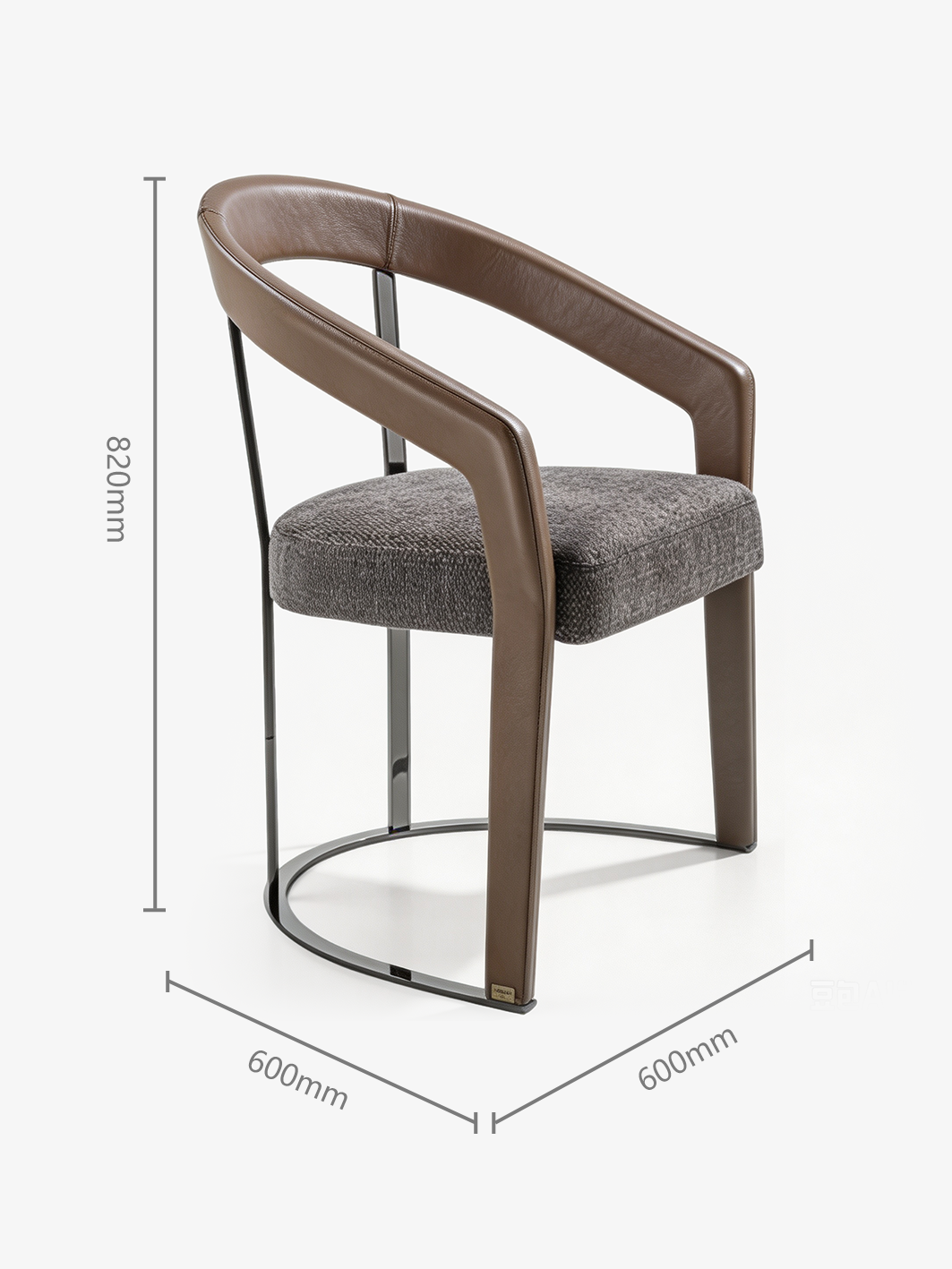 LUSTRE Leather & Fabric Dining Chair