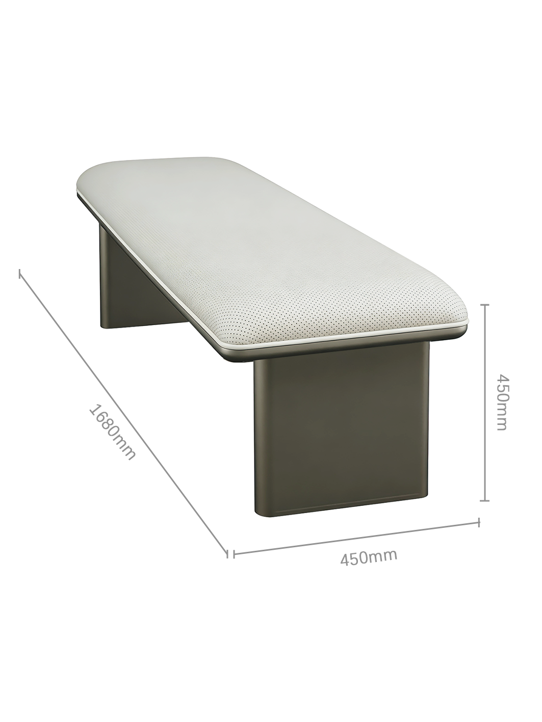 VARENNA Leather End-of-Bed Bench