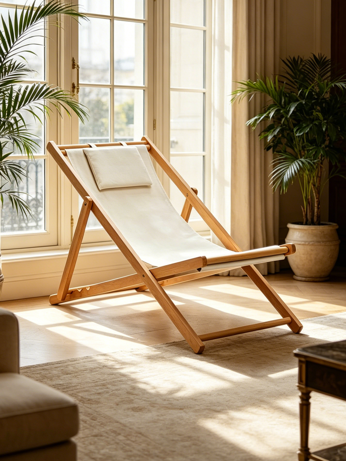 COSTA Folding Sling Chair with Headrest Cushion