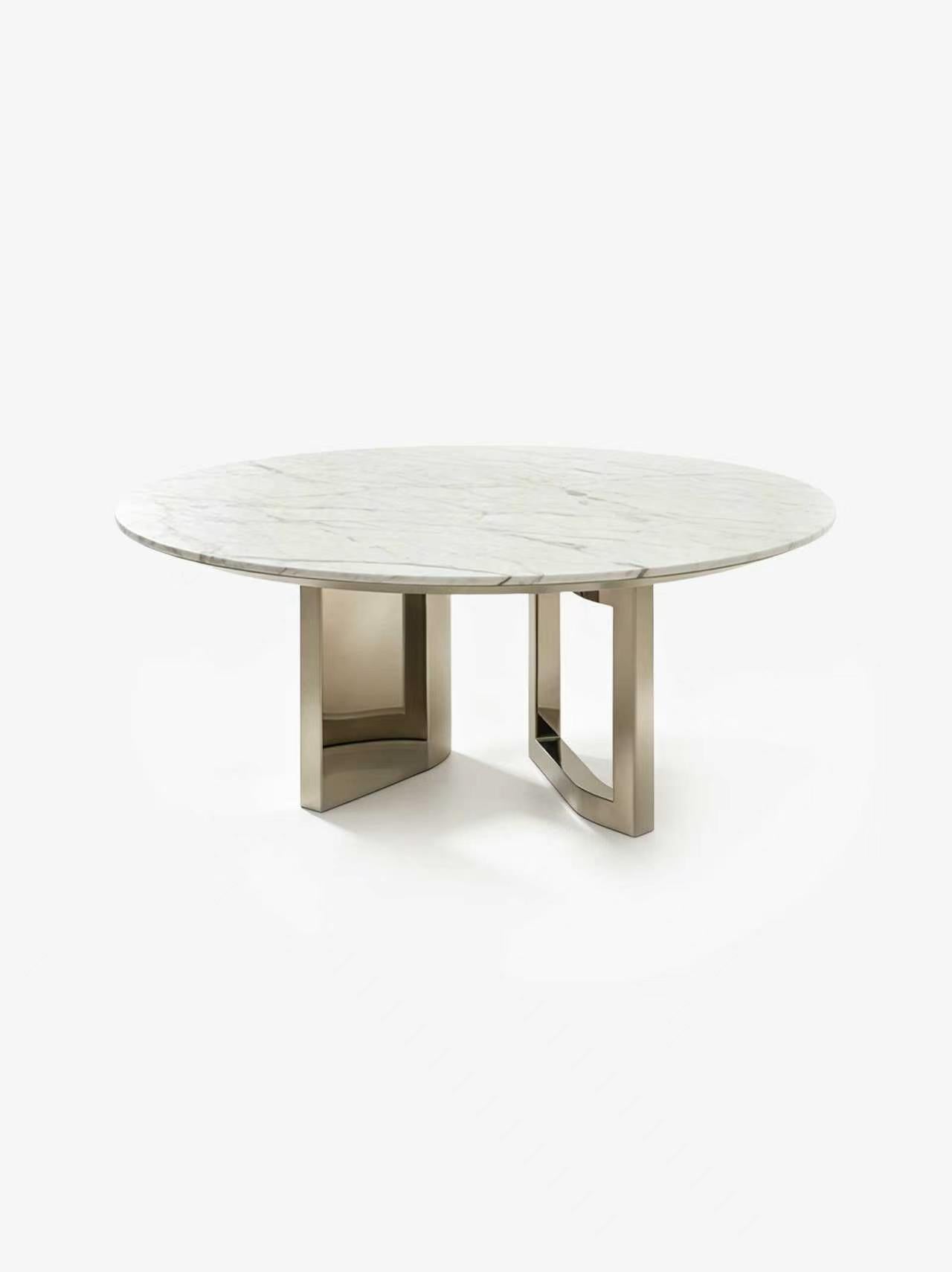 NARSI Marble Round Dining Table