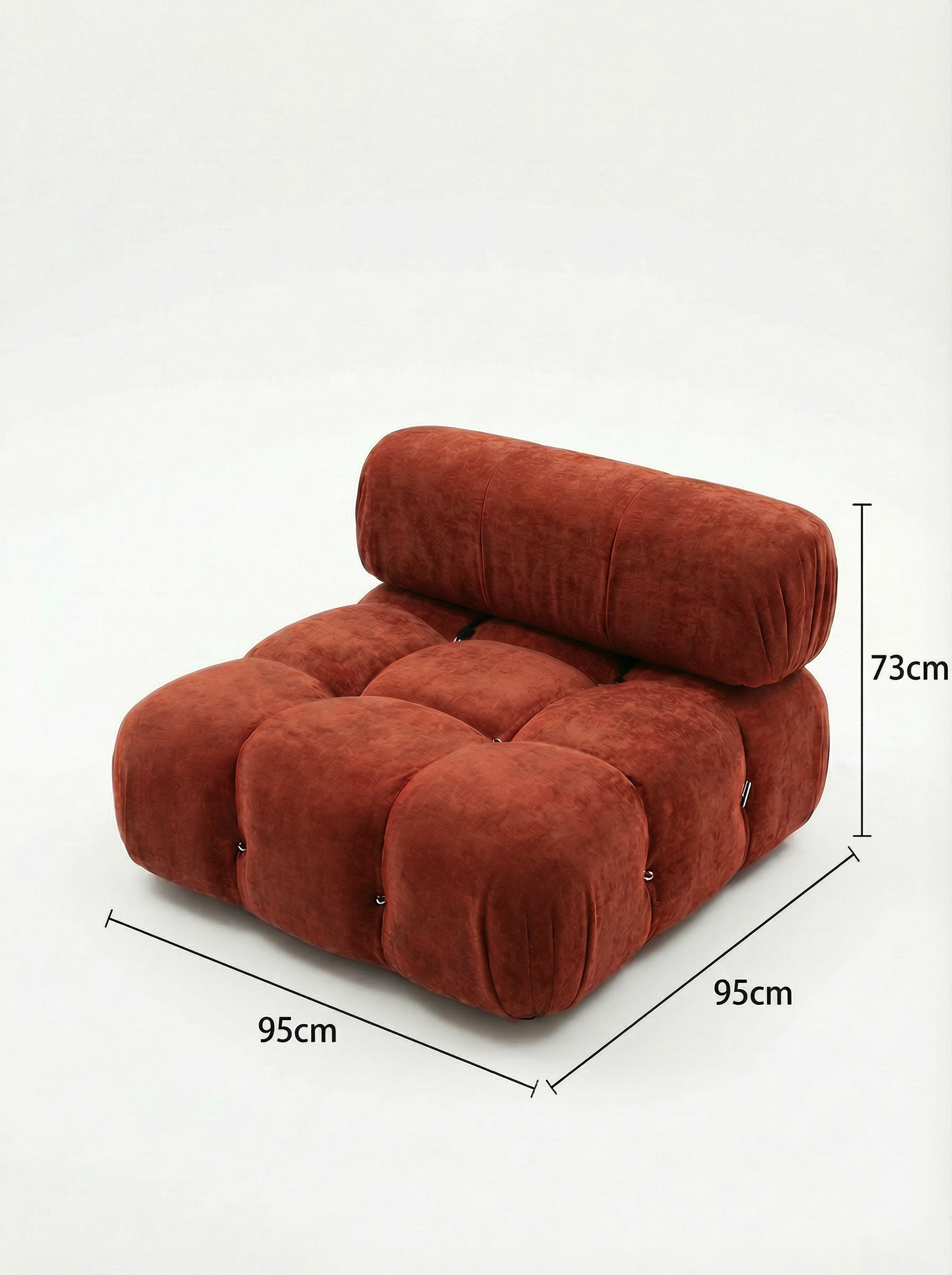 NIDO Terracotta Tufted Lounge Chair