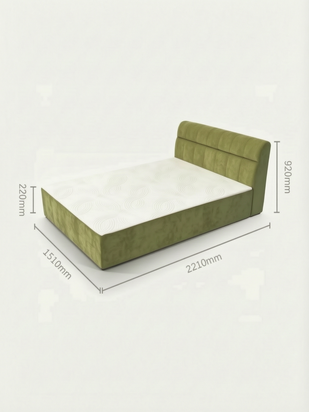 Haven King  Bed  Italian Contemporary Velvet