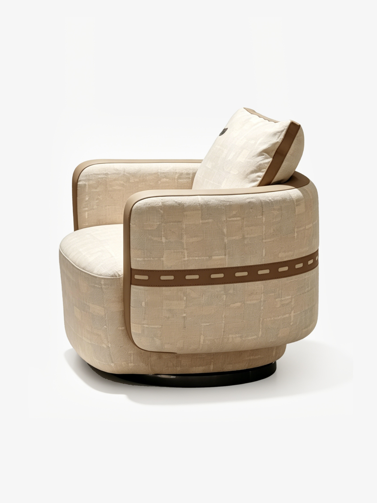 MILO Swivel Fabric Lounge Chair
