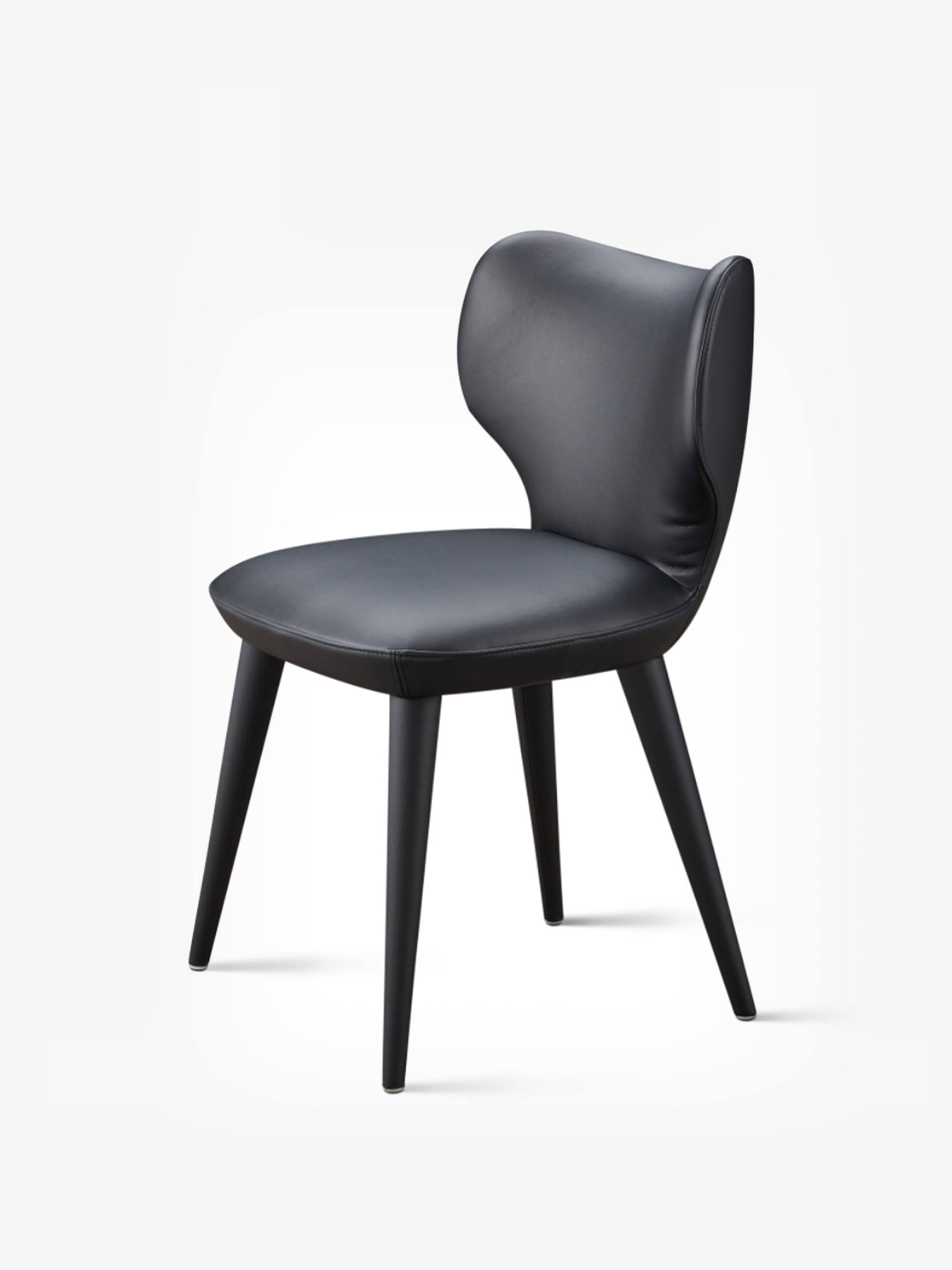 AERIAL Bouclé & Faux Leather Dining Chair