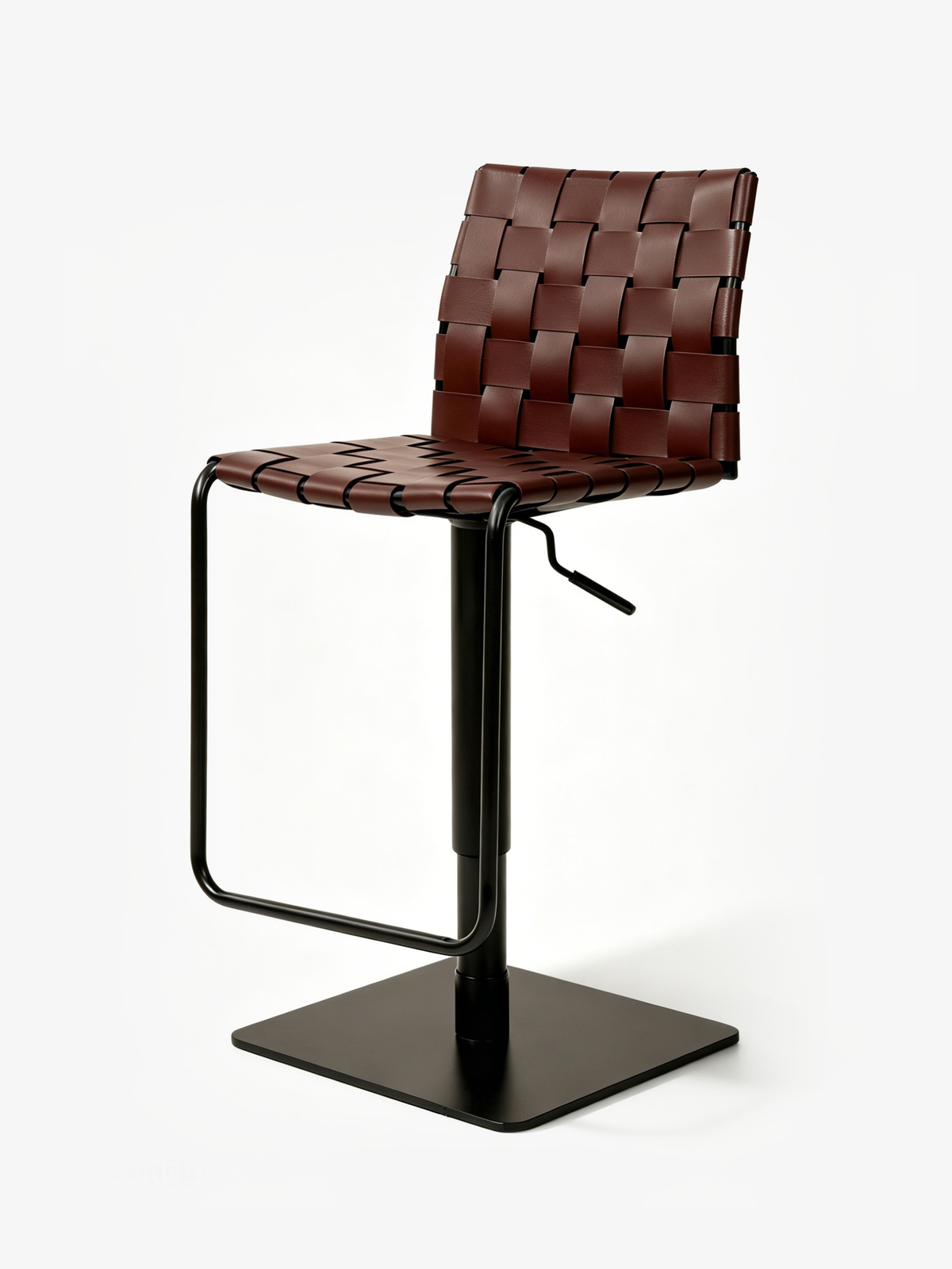 RIVA Woven Saddle Leather Bar Stool