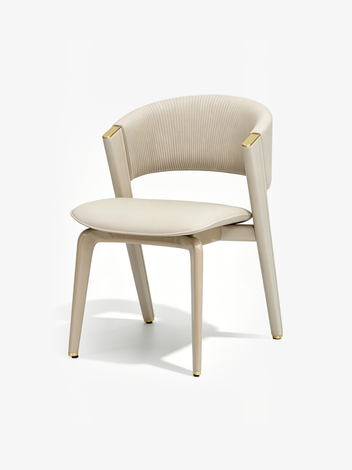 AURELIA Ribbed Saddle Leather Dining Chair