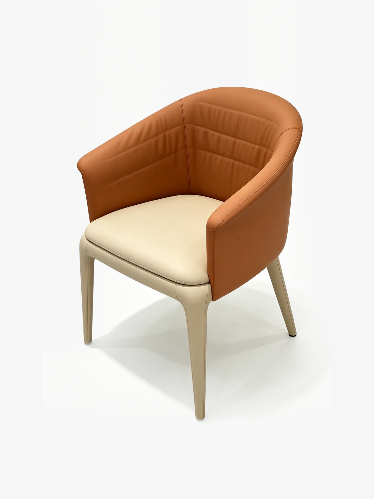 CALIA Two-Tone Leather Dining Chair