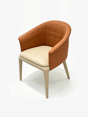 CALIA Two-Tone Leather Dining Chair