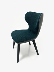 AERIAL Bouclé & Faux Leather Dining Chair