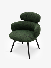 HALO 180° Swivel Dining Chair with Textured Fabric Upholstery