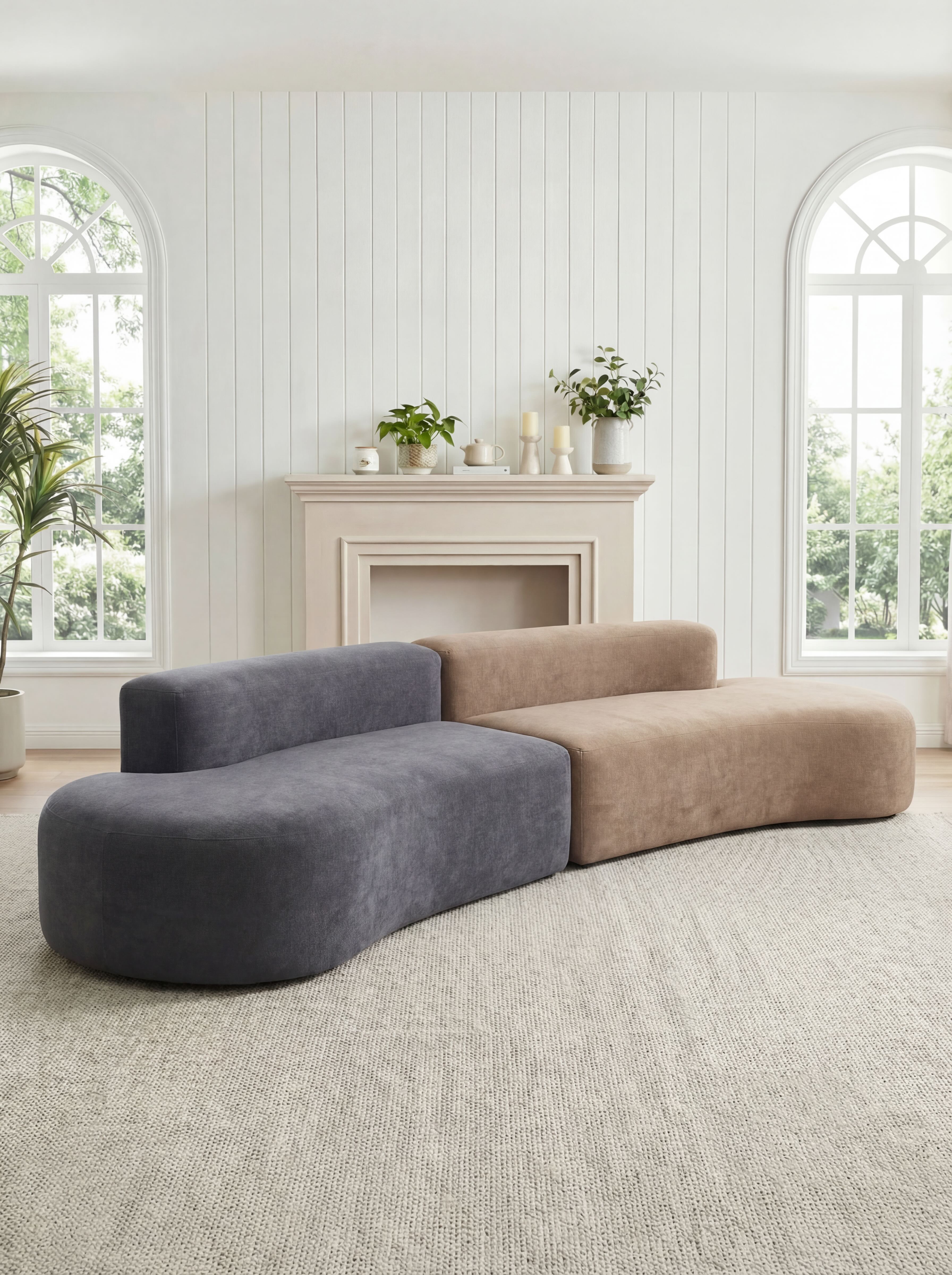 LUNE Lunar Curve Instant Bloom Modular Sofa